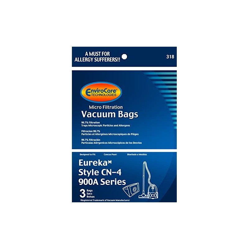 EnviroCare Replacement Vacuum Cleaner Dust Bags Made to Fit Eureka