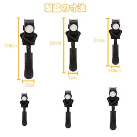 Zipper Repairer 3 Sizes 9 Pcs Zipper Repair Slider Zipper Pulls Zipper Fasteners Repair Slider Zipper Head Zipper Universal Zipper Head Durable Easy Install DIY Removable Reusable for Bags Coats