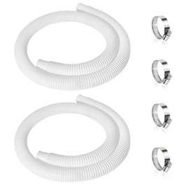 Pool Hose 32 mm Diameter Pack of 2 for Above Ground Pools Accessories Pool Pump Replacement Hose 150 x 3.2 cm, Filter Replacement Hose Blue