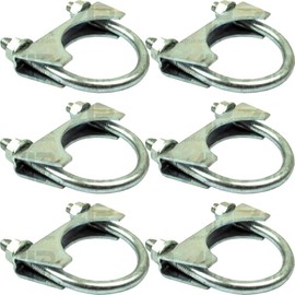 APUK 6x Exhaust Silencer Clamp 45mm M8 Replacement for John Deere Deutz-Fahr Landini Tractor