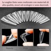 240 Pieces False Nails Nail System, Transparent Shape, Full Coverage,