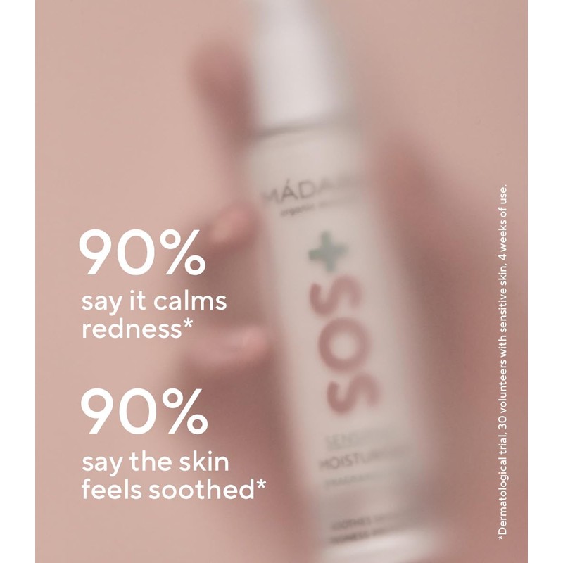 MÁDARA Organic Skincare, SOS+ Sensitive Moisturiser, 50 ml, Light Daily