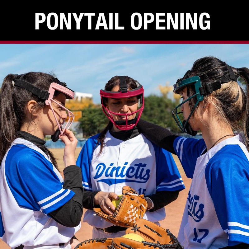 Dinictis Softball Face Mask, Lightweight, Comfortable, with Wide Field Vision,