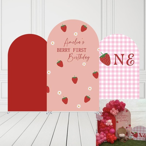 Berry First Birthday Party Arch Backdrop Cover Decorations Arch Stand