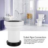 Toilet Drain Pipe Adapter, 4.3in PP Rubber Heighten Toilet Connection