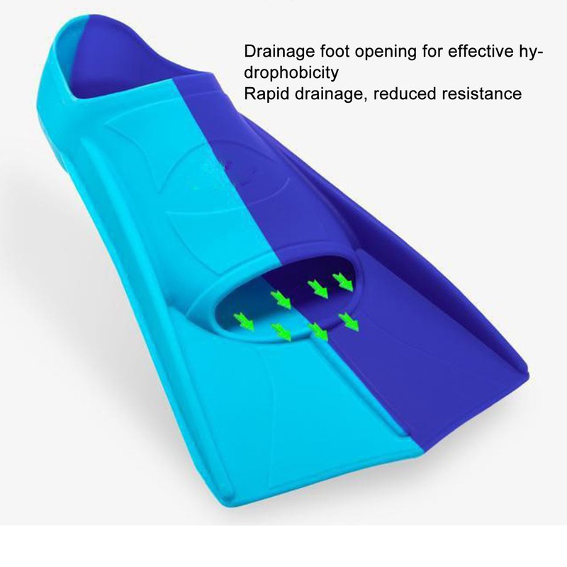2pcs Swim Fins 2 Colour Blue Silicone Anti Slip Swimming