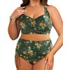Daci Women Plus Size High Waisted Bikini Set - Two