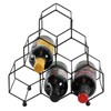 Wine Rack 6 Slots Black Metal