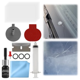 Dongcill Windscreen repair kit, stone chip repair kit, windscreen, repair of scratches, holes, spider webs, cracks and star-shaped cracks