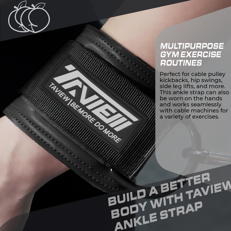 TAVIEW Ankle Straps Cable Machine Attachment for Gym - Cable
