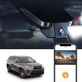 Fitcamx 4K Dash Cam Suitable for Toyota Kluger LE Limited L XLE XSE Platinum 2017 2018 2019 (3rd Gen), OEM Factory Look, 2160P UHD Video, WiFi & APP, Loop Recording, G-Sensor, Plug & Play, 64GB Card