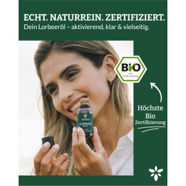 Heldengrün® Real Organic Bay Leaf Essential Oil, 100% Pure and Natural, Certified Edible Product