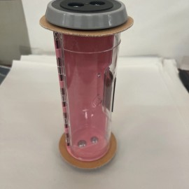 diebold Banking Canister Tube Carrier CLEAR/pink Body Diebold Works With All 4.5” System