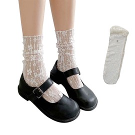 Baby Kids' Socks, High Socks, Crew Socks, Girls, Formal Socks, Formal Wear, For Recitals, Graduations, School Entrance Ceremonies, Weddings, Stylish, Skin color (1 piece)