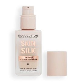 Makeup Revolution, Skin Silk Serum Foundation, Light to Medium Coverage, Contains Hyaluronic Acid, F2, 23ml