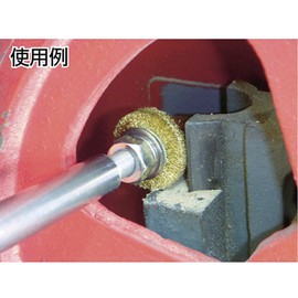 Trusco TB-6344 Foil Brush, 2.9 x 0.4 inches (75 x 10 mm), Brass Wire, Wire Diameter 0.06 inches (0.15 mm)