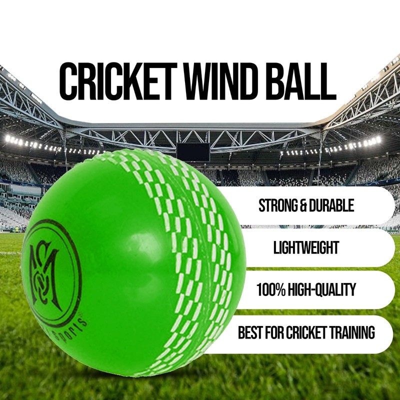 Mozi Sports Wind Cricket Balls - Indoor & Outdoor Soft