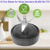 Blender Replacement Blades for Ninja BL660 BL770, 3.35” 6 Fins