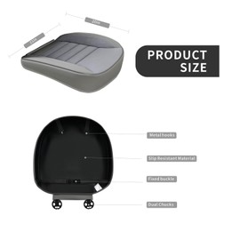 KAYI 2 Pack Car Seat Cushion, Memory Foam Car Seat Cushion, Non-Slip Bottom Breathable Car Seat Cover, Relieve Tailbone Pain, Car Seat Protector, Suitable for 95% of Vehicles (Grey)