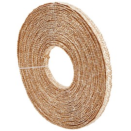 BENECREAT 12 m Weizenstrohband Zur Hutherstellung 13.5mm Breites Bastelband Aus Jute Stroh Für Die Hutherstellung DIY Bastelzubehör Blanchierte Mandelfarbe