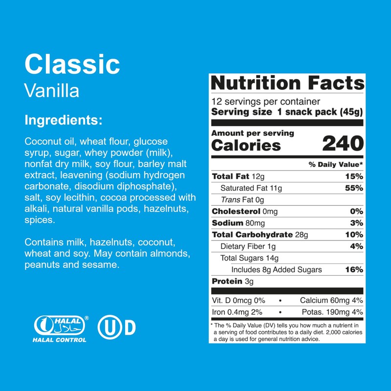 Loacker Classic Vanilla Wafers - Premium Crispy Vanilla Wafer Cookies