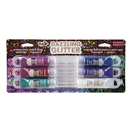 Tulip Dimensional Dazzling Glitter Fabric Paint 6 Color, Trinkets, As Detailed, One Size