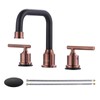 WOWOW 8 inch Bathroom Faucet 3 Hole, Widespread Bathroom Sink