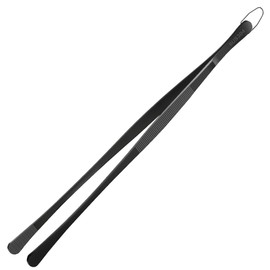 Gutsdoor Kitchen Tweezers for Cooking Tongs Professional Stainless Steel Tweezers (Black 12 Inch Wide-Tipped)