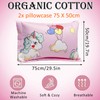 LHLZNB Baby Toddler Pillowcase,2 Pack 100% Cotton Pillow Cover,Cot Bed