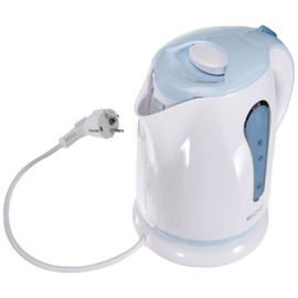 ECG RK 1022 Blue Kettle, 1 Litre, Blue/White, Plastic