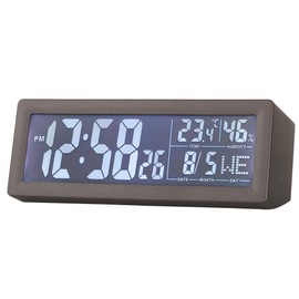 Acctim Karminski Digital Alarm Clock Crescendo Alarm Date & Temperature Display Reduced Glare LCD Display Grey