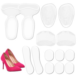 Pack of 14 High Heel Pads, Heel Protection, Anti Slip Heels Pads, Heel Cushion, Bunion Pads, Reusable Heel Holder, Anti Slip Shoe Cushion for Heels, Insoles for Toes