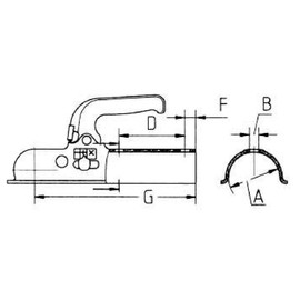 Knott K14-A trailer ball coupling 1400 kg 50 mm
