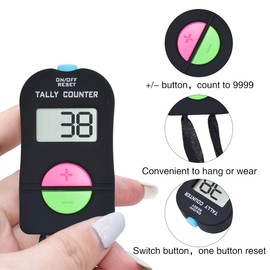 VANVENE Electronic Hand Clicker Counter,Easy to Operate Tally Counter, Supermarket People Flow Manual Additio Subtraction Counter Clicker,for Golf/Football Sports
