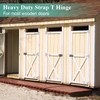 Shed Door Hinges, 6 Pack Heavy Duty T Strap Hinge