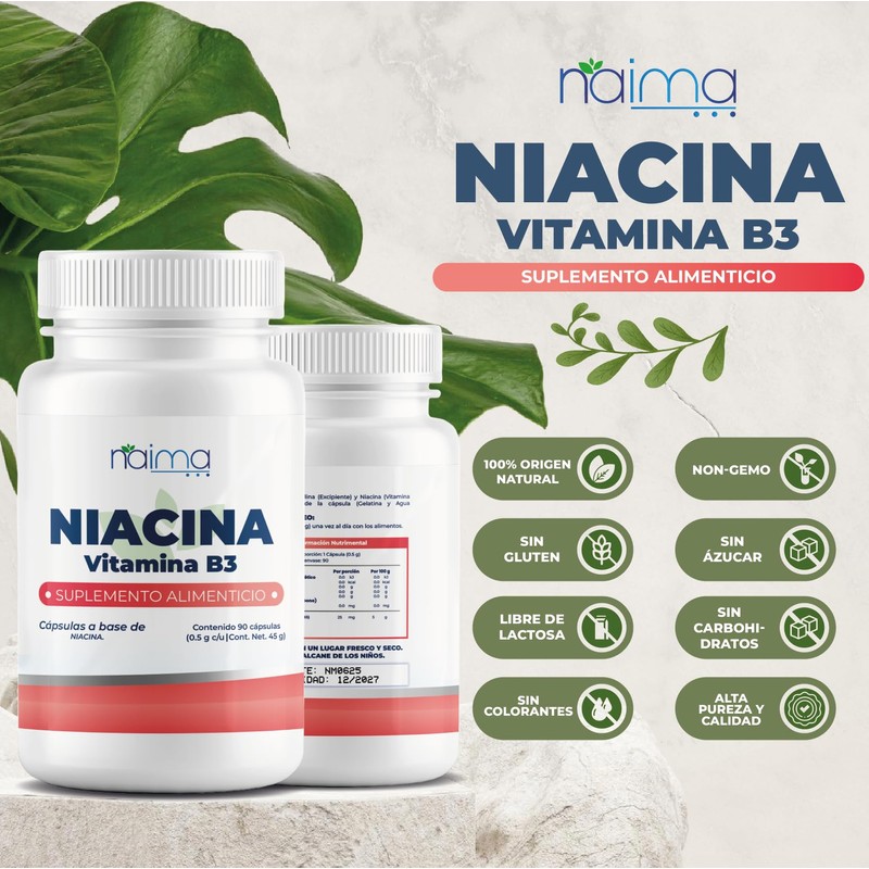 NAIMA Glutamina 500 mg | Suplemento de 100 Cápsulas |