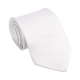 SHUBEIEUMI Men's Ties, Classic Slim Tie 5 cm for Men, for Office or Festive Events, White