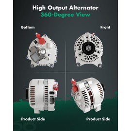 SCITOO Alternator Fits for Ford for Crown Victoria for F-150 for Grand Marquis for Mustang,for Lincoln for Town Car,for Mercury for Cougar 4.6L 250Amp High-output CW S6 7776N(High power) F6AU10300AA