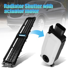 Radiator Shutter with Actuator Motor Compatible with Buick Envision 2016-2020, Replaces OE Number 601-346, 84095662, 22864678, 601346