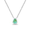 GemStar USA Sterling Silver Polished Simulated Turquoise Teardrop Minimalist Dainty