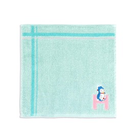 Towel Museum Doraemon Smart Towel Handkerchief, BH, Blue, Initial H, 21-2440075, Approx. 9.8 x 9.8 inches (25 x 25 cm)