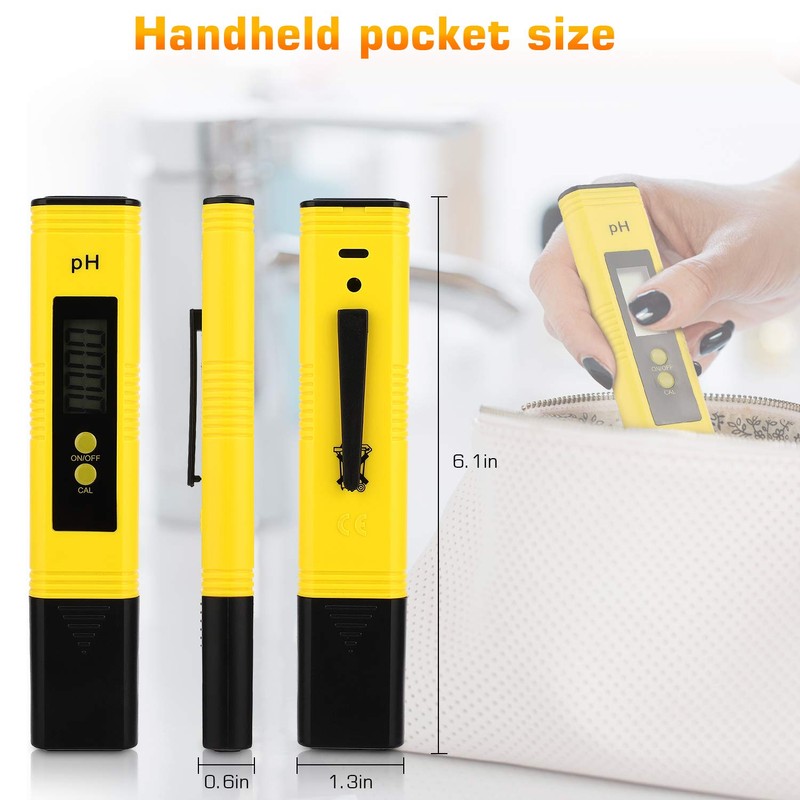 PH Meter for Water Hydroponics Digital PH Tester Pen 0.01