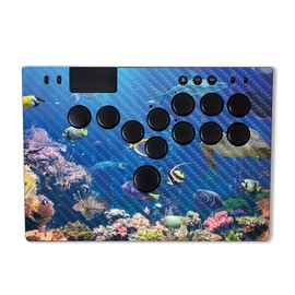 MightySkins Carbon Fiber Skin Compatible with Razer Kitsune - Reef Life | Protective, Durable Textured Carbon Fiber Finish | Easy to Apply & Change Styles | Made in The USA