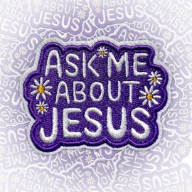 Pregunta sobre Jesús Parche de 3 pulgadas, flor cristiana, Jesús, amor religioso, planchar/coser bordado, parches de tela para sombreros de camionero, ropa, mochila, accesorios de bricolaje,