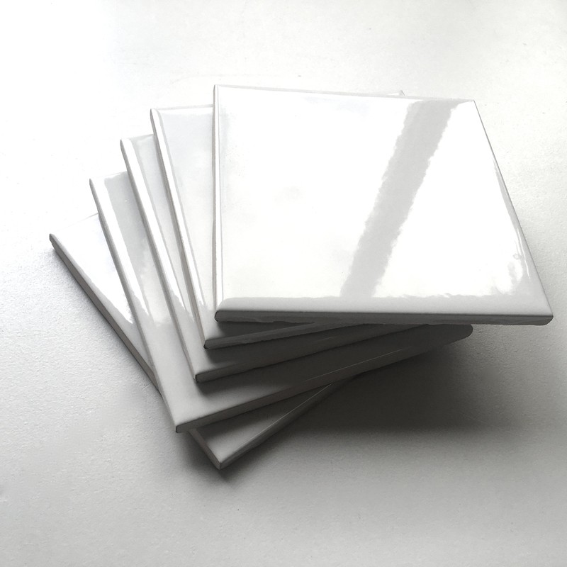 4x4 White Glossy Finish 4 1/4x4 1/4 Ceramic Subway Tile