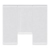 Clever-Kauf-24 Mini Panel Curtain Set, 3 Pieces, White, Transparent, 2