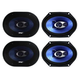 Pyle PL683BL 6x8" 720 Watt 3-Way Car Coaxial Audio Speakers Stereo - Blue