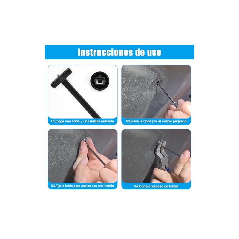 MBVBN 200 Pcs Cinchos de Plastico,Cinchos de Nylon Autoblocantes para