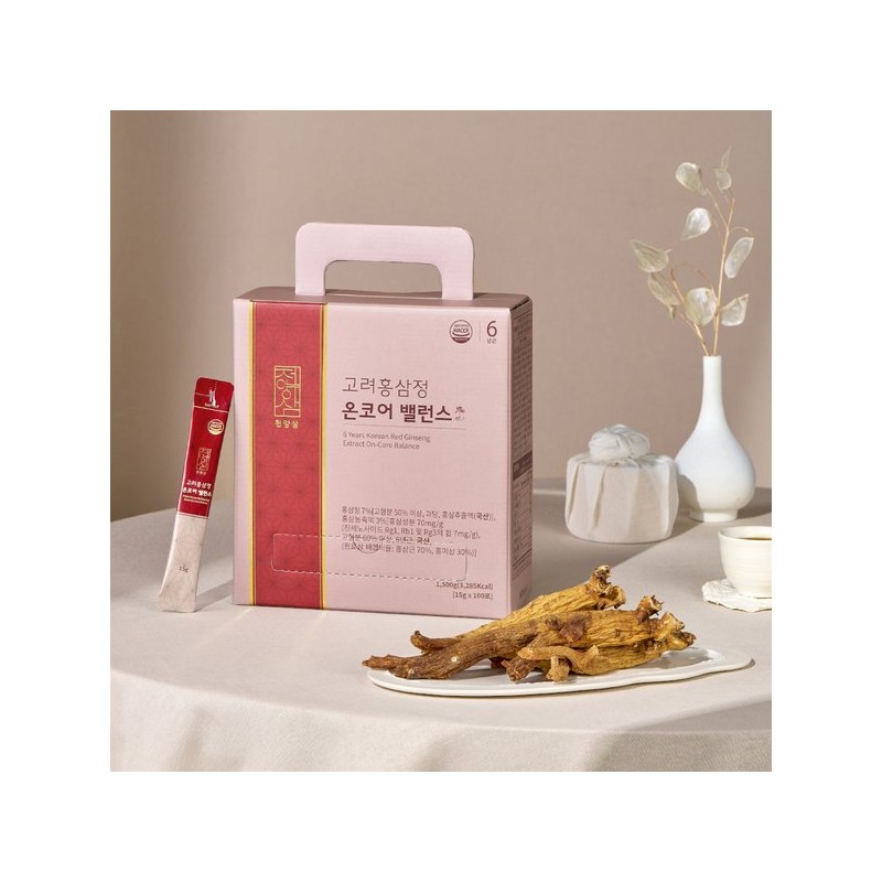 Chunyangsam 6년근 고려홍삼정 온코어 밸런스 홍삼스틱 15g x 100포 2개