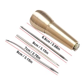 Hsthe Sea Leather Repair Kit Awl Tool Leather Needles for DIY Repairing Leather Binding Books
